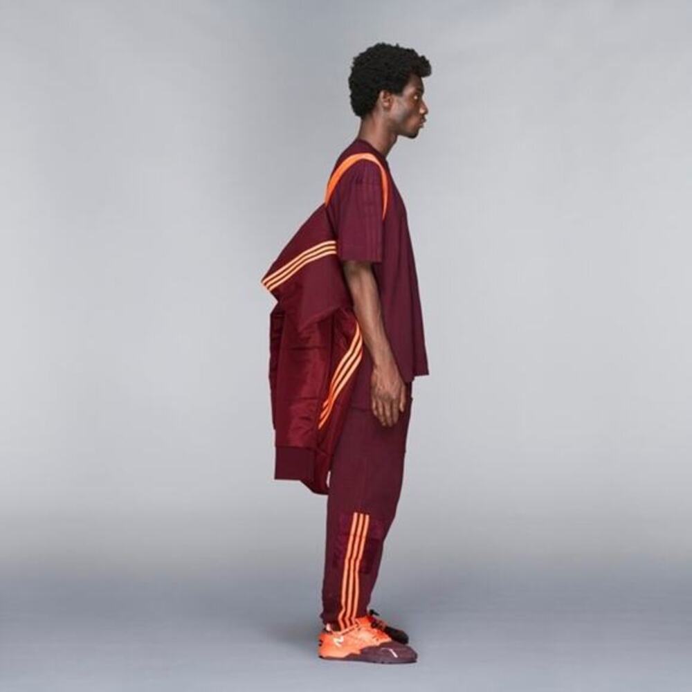 Adidas x IVY PARK Asymmetrical Neon Orange Burgundy Jacket Medium - Picture 10 of 11